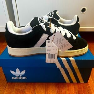 Adidas Campus 00s New in Box Size 10 Black Sued